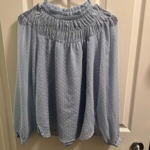 Baby blue blouse from Loft.